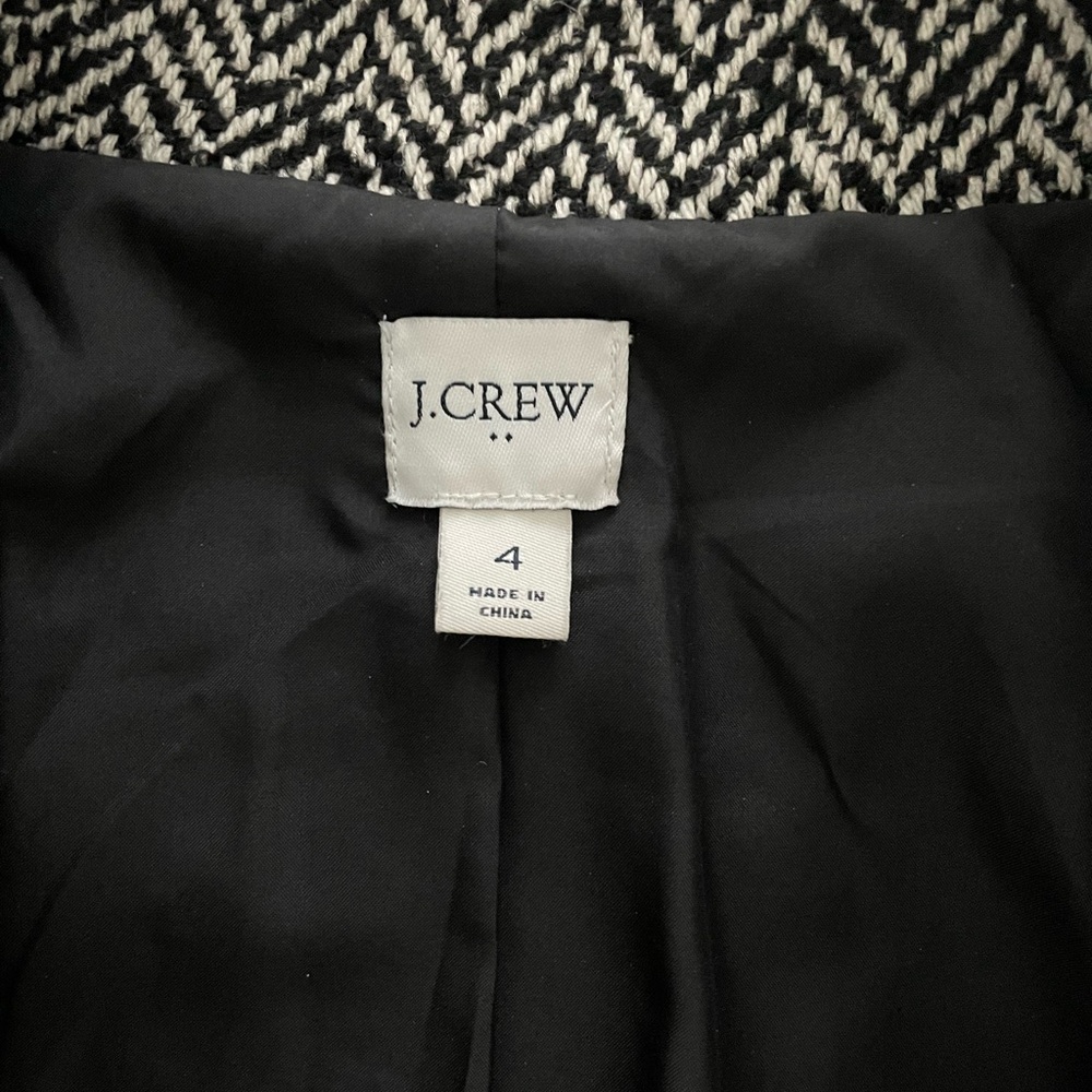 JCREW Herringbone Coat - size 4 - Picture 2 of 2